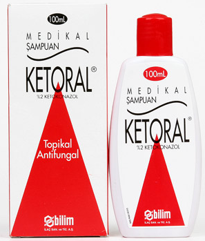 KETORAL ketokonazol içeren tıbbi şampuan görseli